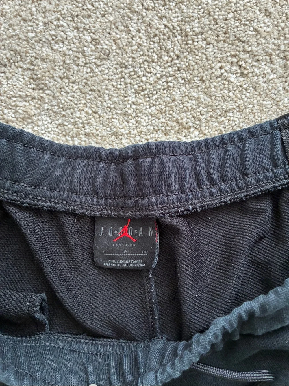 Jordan Black Men's Athletic Drawstring Shorts with Jumpman